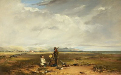 Landschaft mit Jäger und Gefährten, möglicherweise 1842 von Charles Branwhite