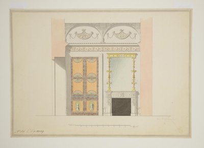 Entwurf der Kabinettsbibliothek, frühe 1780er von Charles Cameron