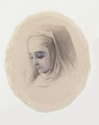 Kopfstudie für Klostergedanken, 1851 von Charles Collins