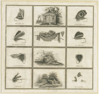 Dovedale - Charles Cottons Fliegen und Haken: Kupferstich, undatiert [?19. Jh.] von Charles Cotton