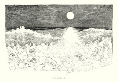 Das unruhige Meer (Lithographie) von Charles Dana Gibson