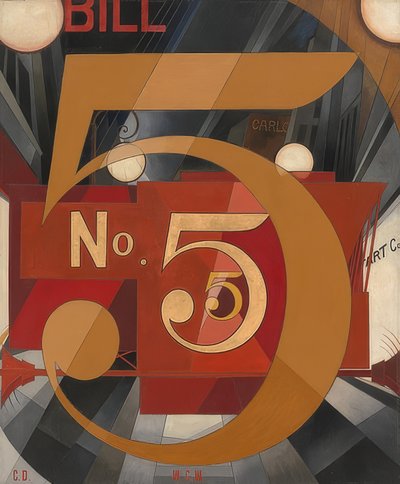 Ich sah die Zahl 5 in Gold. 1928 von Charles Demuth