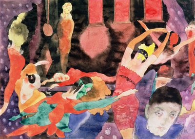 Illustration für Poes Maske des roten Todes von Charles Demuth
