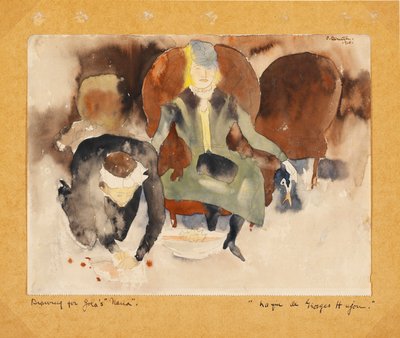 Szene nach Georges sticht sich mit der Schere von Charles Demuth