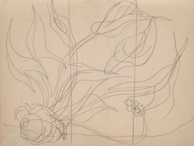 Skizzenbuch: 36 Seiten insgesamt, mit 28 Skizzen (einschließlich Studien für Demuth) von Charles Demuth