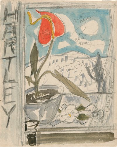 Studie für Posterporträt: Marsden Hartley von Charles Demuth