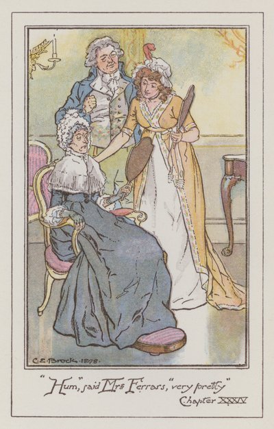 Illustration für Stolz und Vorurteil von Jane Austen von Charles Edmund Brock