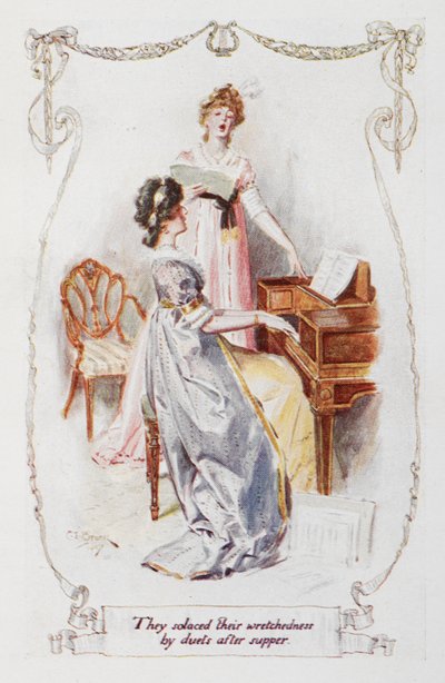 "Sie trösteten ihr Elend mit Duetten nach dem Abendessen", Illustration aus 