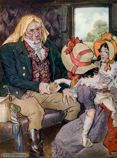 Sie nahmen die Süßigkeiten, die er ihnen dankbar anbot. von Charles Edmund Brock
