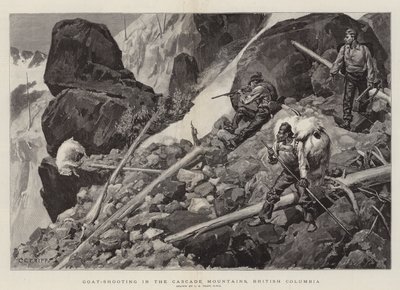 Ziegenjagd in den Cascade Mountains, British Columbia von Charles Edwin Fripp