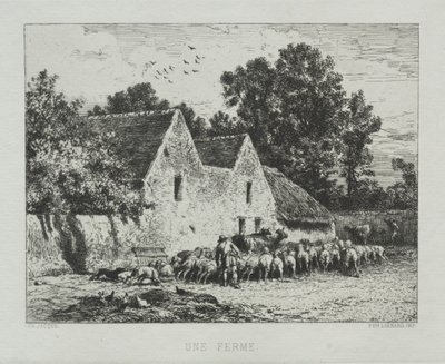 Ein Bauernhaus von Charles Emile Jacque