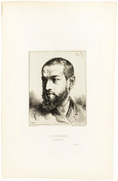 Porträt von J.J. Guiffrey von Charles Emile Jacque