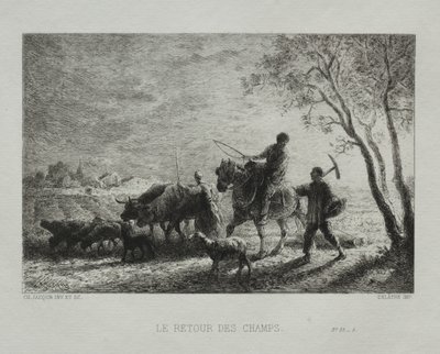 Rückkehr von den Feldern von Charles Emile Jacque