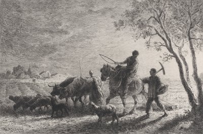 Die Rückkehr von den Feldern, 1865 von Charles Emile Jacque