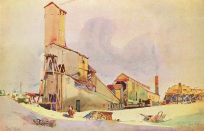 Ein alter Minenschacht auf dem Rand von Charles Ernest Peers