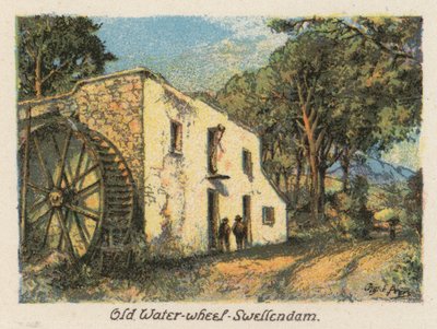 Südafrika: Altes Wasserrad, Swellendam von Charles Ernest Peers