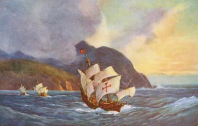 Vasco da Gama umsegelt das Kap der Guten Hoffnung von Charles Ernest Peers