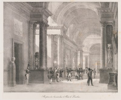 Empfang der Gelehrten, frühes 19. Jahrhundert von Charles Etienne Pierre Motte