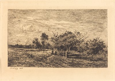 Apfelbäume in Auvers von Charles Francois Daubigny