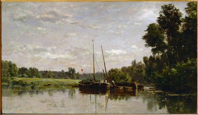 Die Lastkähne von Charles Francois Daubigny
