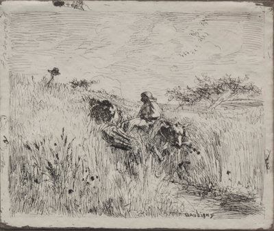 Pfad durch das Kornfeld von Charles Francois Daubigny