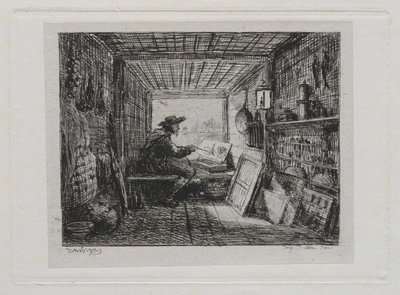 Die Bootsfahrt: Das Studio auf dem Boot, 1861 von Charles Francois Daubigny