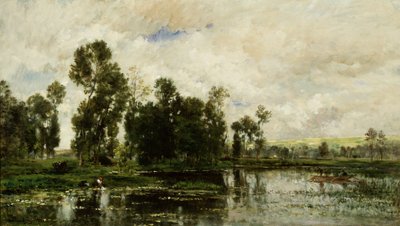 Am Rand des Teiches von Charles Francois Daubigny