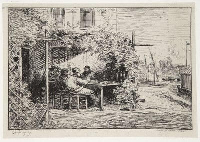 Das Abschiedsfrühstück in Asnières von Charles Francois Daubigny