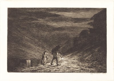 Die Suche nach einer Herberge von Charles Francois Daubigny