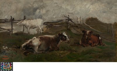 Kühe auf einer Wiese von Charles Francois Daubigny