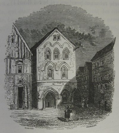 Das Haus der Tempelritter in Louviers von Charles Francois Daubigny