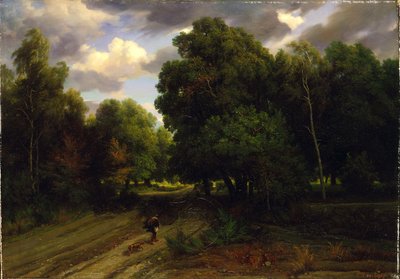 Die Kreuzung des Adlernestes, Wald von Fontainebleau von Charles Francois Daubigny