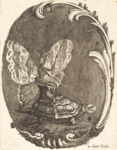 Der Schmetterling und die Schildkröte von Charles Germain de Saint Aubin