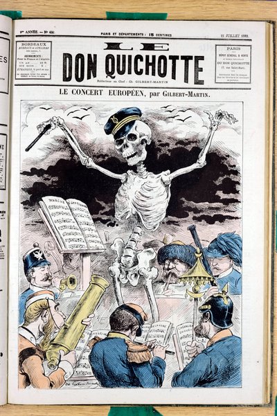 Titelblatt von Le Don Quichotte, Nummer 422, Satirisch in Farben von Charles Gilbert Martin