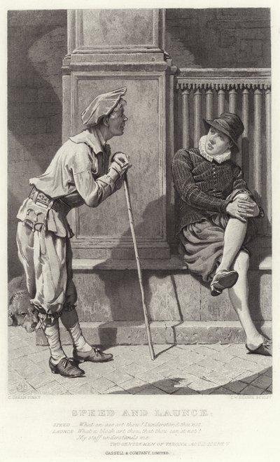 Speed und Launce, Zwei Herren aus Verona, Akt II, Szene V von Charles Green
