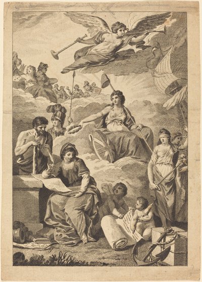 Britannia krönt die Geschichte von Charles Grignion, after Conrad Martin Metz