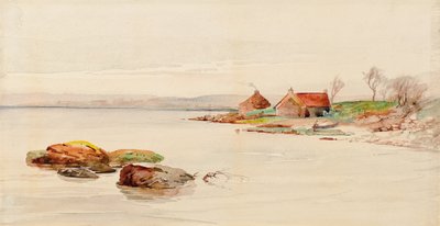 Küstenlandschaft mit Hütten von Charles Gustav Louis Phillips