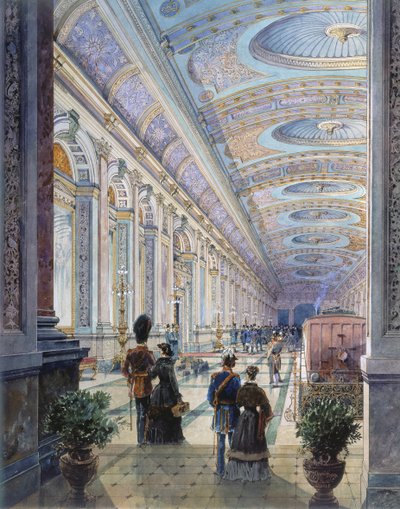 Aufwändiges Stationsinnere, 1883 von Charles H. Driver