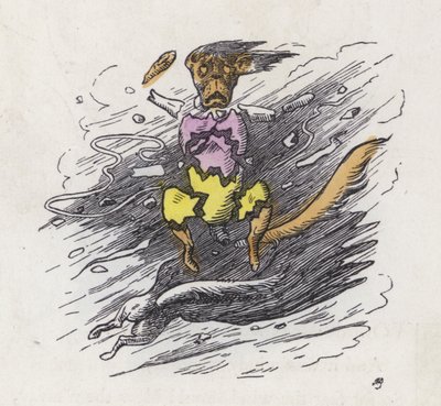 Kleiner Hund, der vom Wind zerfetzt wird von Charles Henry (after) Bennett