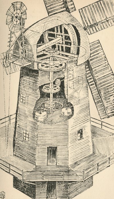 Eine Bockwindmühle, 1931 von Charles Henry Bourne Quennell