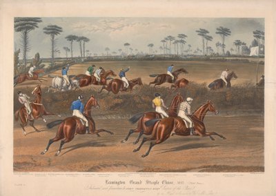Einer von vier: Leamington Grand Steeple Chase ... 1837. Platte 2. Mr. Christian auf Scripton ... von Charles Hunt