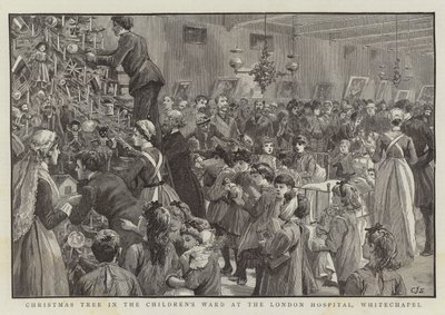 Weihnachtsbaum in der Kinderstation des Londoner Krankenhauses, Whitechapel von Charles J. Staniland