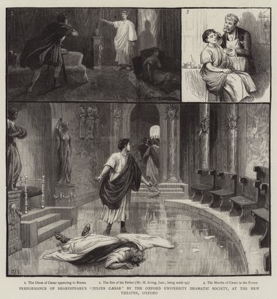 Aufführung von Shakespeares Julius Caesar durch die Oxford University Dramatic Society im New Theatre, Oxford von Charles J. Staniland