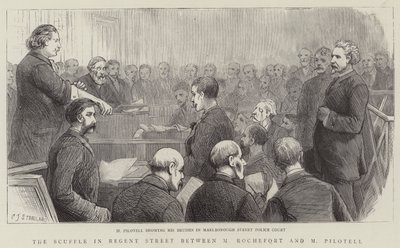 Die Schlägerei in der Regent Street zwischen M. Rochefort und M. Pilotell von Charles J. Staniland