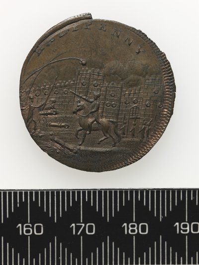 Rückseite eines Tokens mit Thomas Spence (Kupfer) von Charles James