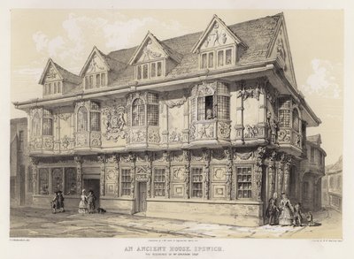 Ein altes Haus, Ipswich, die Residenz von William Sparrow von Charles James Richardson
