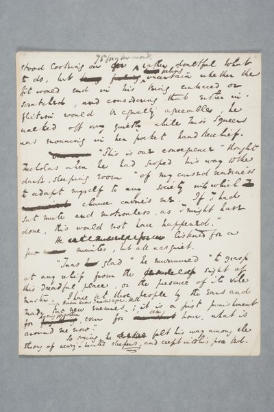 Originalmanuskript eines Kapitels von Nicholas Nickleby, 1838 von Charles John Huffam Dickens