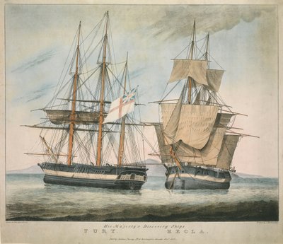 Seine Majestät Entdeckungsschiffe Fury und Hecla von Charles Joseph Hullmandel