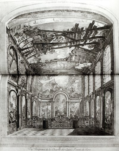 Dekoration der Kapelle des Hospice des Enfants Trouves in Paris, graviert von Etienne Fessard, ca. 1750 von Charles Joseph Natoire