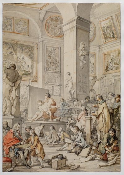 Lebensklasse an der Königlichen Akademie für Malerei und Bildhauerei, 1746 von Charles Joseph Natoire